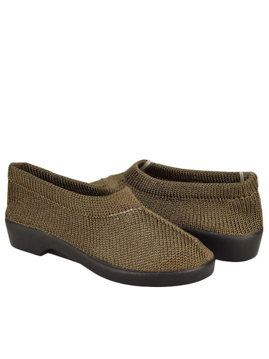 Plumex Anatomic Women's Canvas Slip-Ons Khaki