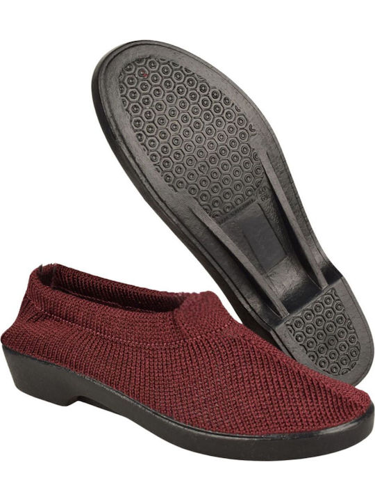 Anatomic Women's Canvas Slip-Ons Burgundy