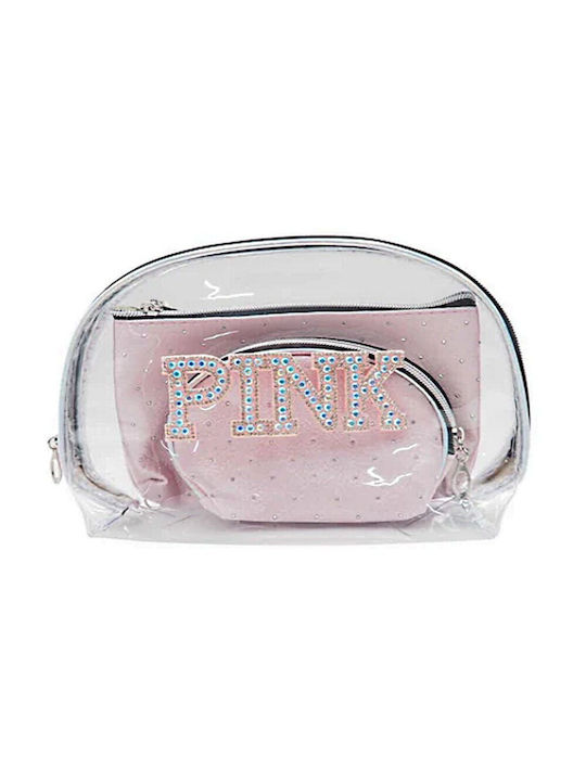 Set Toiletry Bag in Pink color