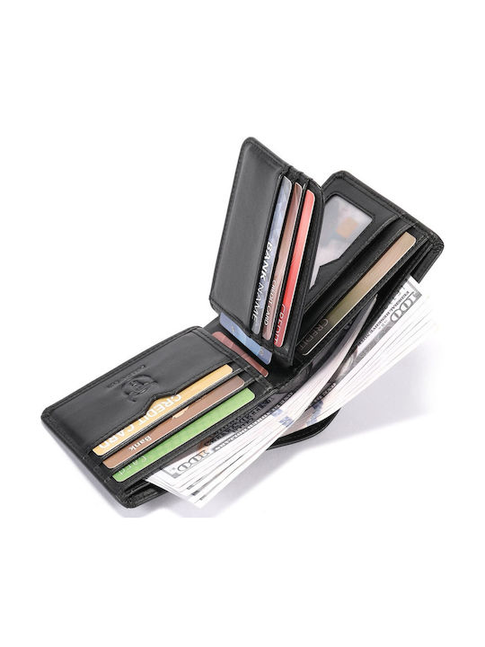 Δερμάτινο Ανδρικό Πορτοφόλι με RFID Μαύρο
