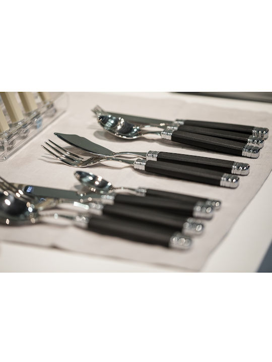 Rivadossi Sandro Rossini Cutlery Set Stainless Black 24pcs