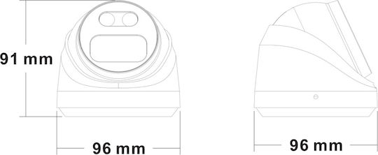 Longse CMSBHTC500FKE CCTV Камера за наблюдение Full HD+ 5MP Водоустойчива с Микрофон и Обектив 2.8мм