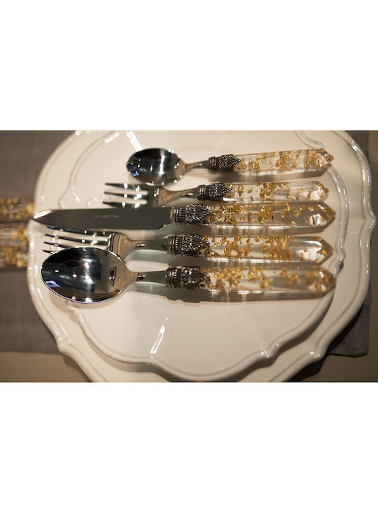 Rivadossi Sandro Luna Set de Tacâmuri Inoxidabil Auriu 24buc