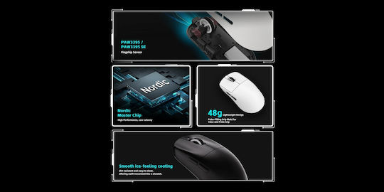 VXE R1 Ασύρματο Gaming Ποντίκι 18000 DPI Λευκό