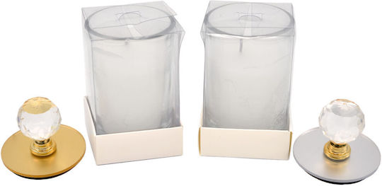 Decorative Diamond Candle Plexi Glass Lid Gold Shade 10cm Kr3l/71809 Kaliso Kls-kr3l-71809-gold