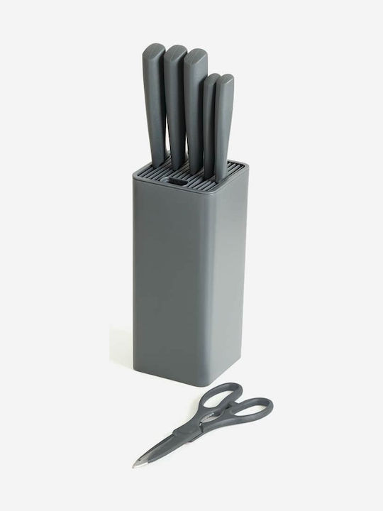 5Five Knife Set with Block from Stainless Steel 7pcs