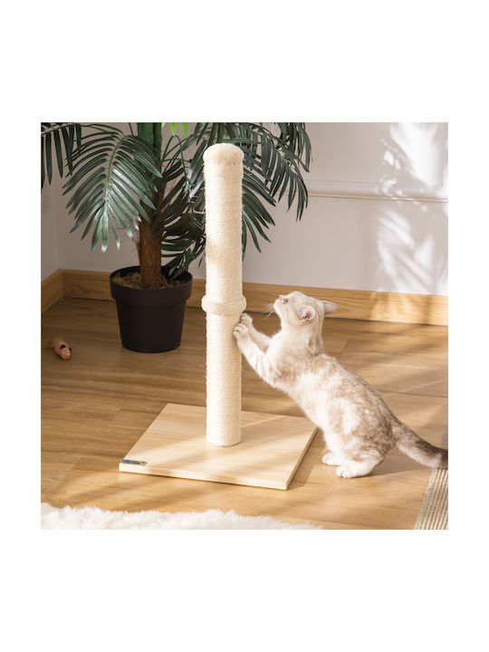 Pawhut Katzen Kratzbaum Pole Beige 6.9x6.9cm