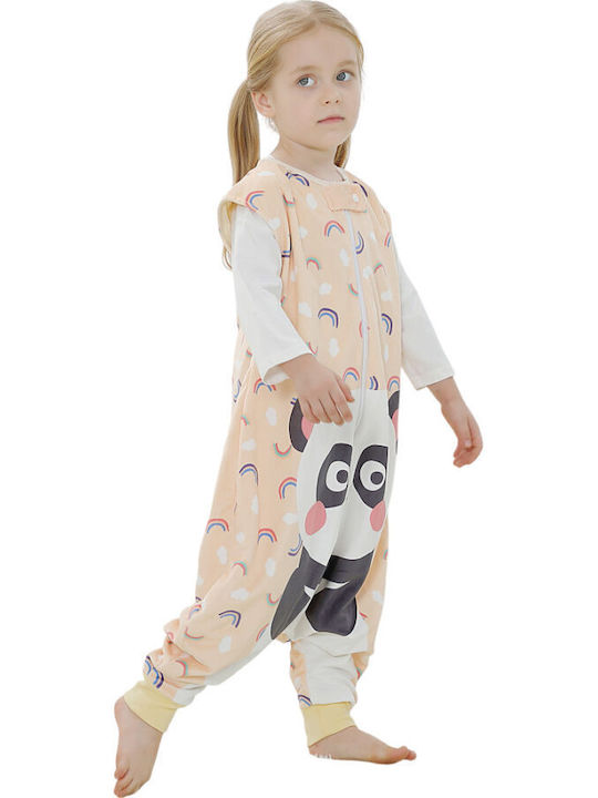 Queen Mother Winter Baby Sleeping Bag with Feet Panda Orange