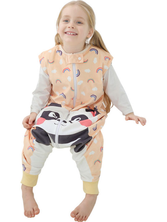 Queen Mother Winter Baby Sleeping Bag with Feet Panda Orange