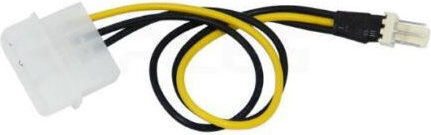 Power Supply Cable Adapter 4 Pin Molex Ide to 3 Pin CPU Motherboard Fan 20cm OEM