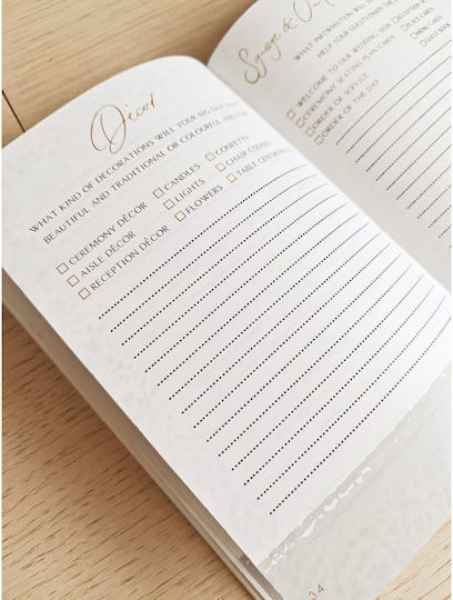 Wedding Organizer Daily Planificator White and Gold diferențiere