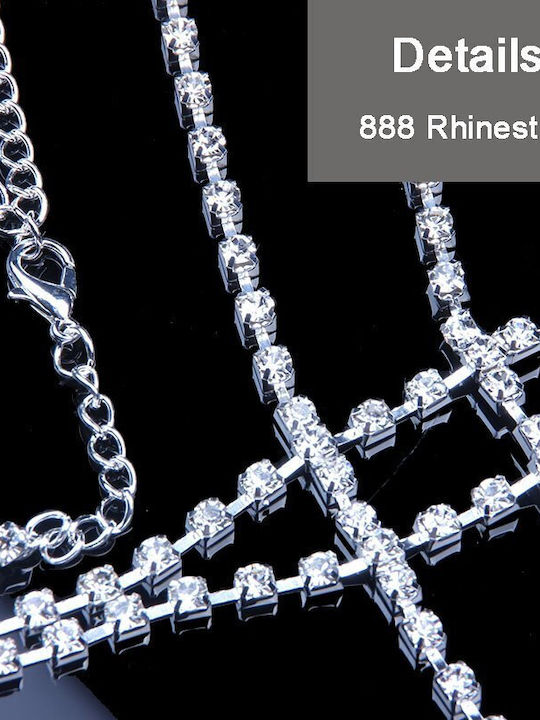 Κόσμημα Πόδια Στράς Body Jewellery Ασημί Bj03 Hair Duty Hrd-bj03