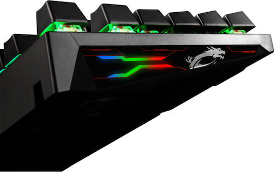 MSI Vigor GK70 Gaming Μηχανικό Πληκτρολόγιο Tenkeyless με Cherry MX Red διακόπτες και RGB φωτισμό (Αγγλικό US)