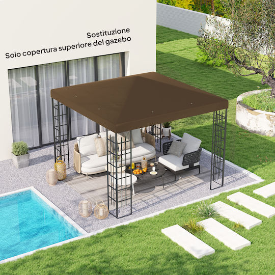 Outsunny Acoperiș pentru foișor Maro 3x3m