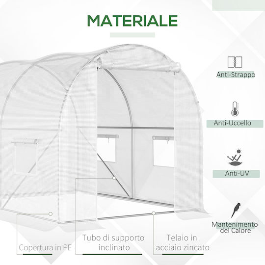 Outsunny 845-155WT Greenhouse Tunnel 3x2x1.9m