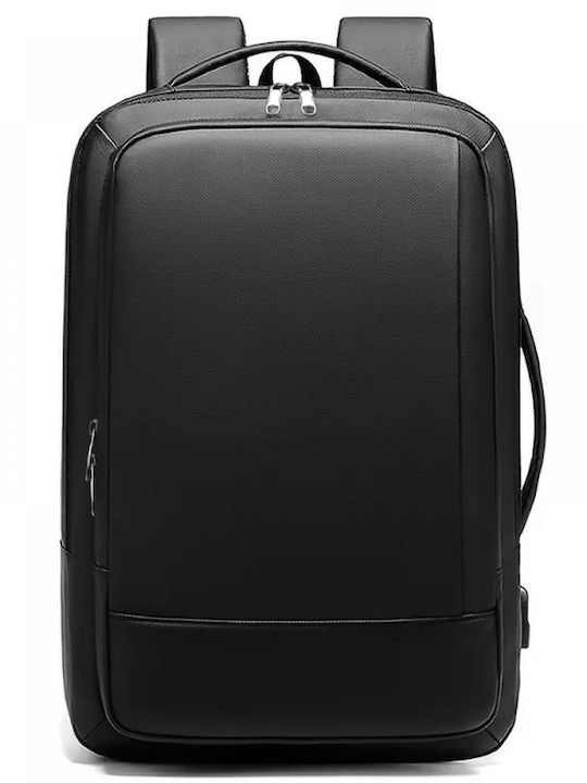 Backpack Minglu Compatible 15.6 Inch Laptop 7.9 Inch Tablet Expandable 19-29l Usb Port Waterproof Unisex Spacious Travel School Work Black