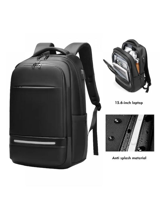 15.6 Inch Laptop Backpack Minglu 20-39l Usb Port Waterproof Anti-theft Glasses Holder Headphone Hole Dimensions 310 X 180 X 460 Mm Black