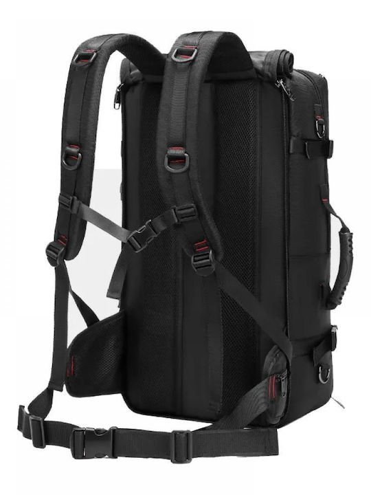 Hiking Backpack Minglu Usb Port Waterproof Ergonomic Expandable 56-77 3 Carrying Modes Unisex Black