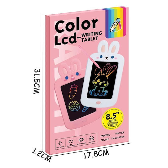 Color Lcd Writing Tablet Ηλεκτρονικό Σημειωματάριο 8.5" Dt85 Λευκό
