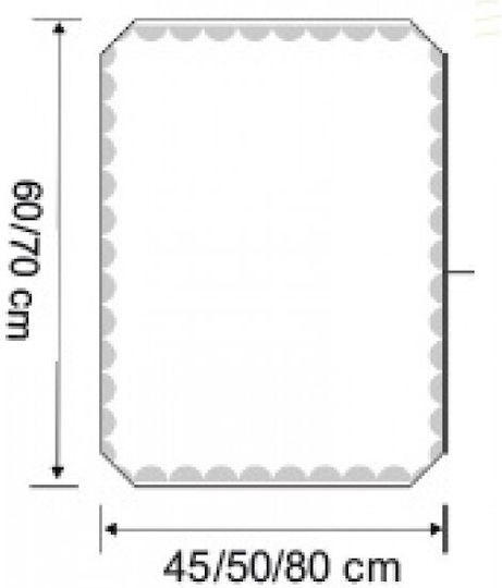 Inter Ceramic Icm 1025/80 Spiegel Badezimmer Facettierte Befestigungsstreifen Inter Ceramic Icm 1025/80 Spiegel Badezimmer Facettierte Befestigungsstreifen