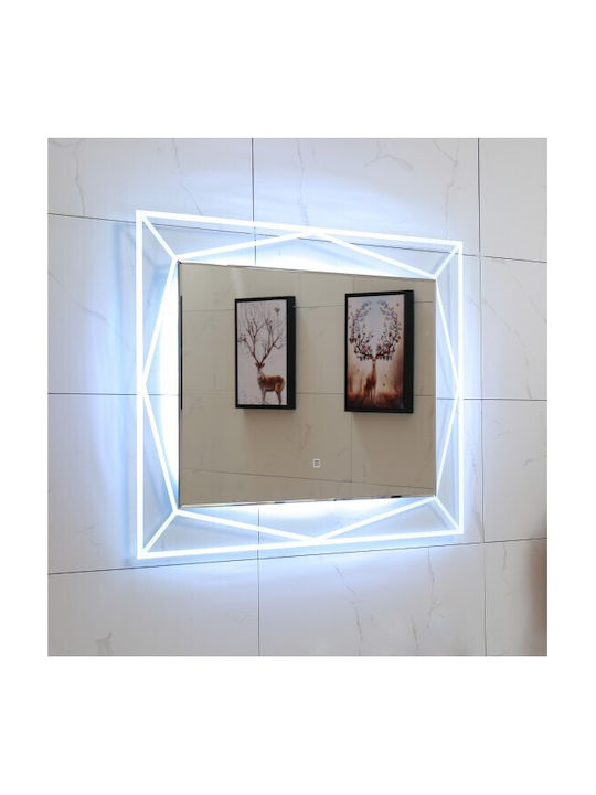 Inter Ceramic Arilena Icl 1502 Mirror Bathroom Led Lighting Touch Screen Changeable Colors