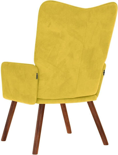 Sessel Samt Gelb 61.5x69x95.5cm
