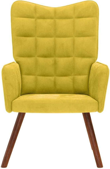 Sessel Samt Gelb 61.5x69x95.5cm