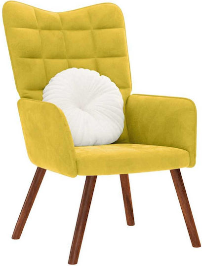 Sessel Samt Gelb 61.5x69x95.5cm