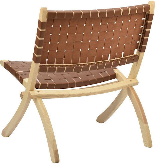 Camel Sessel aus echtem Leder Camel 78x66x71cm
