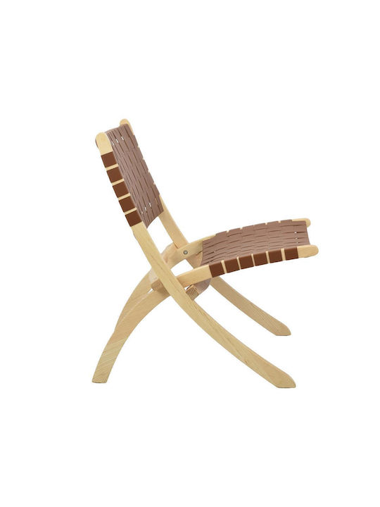 Camel Πολυθρόνα από Γνήσιο Δέρμα Camel 78x66x71cm