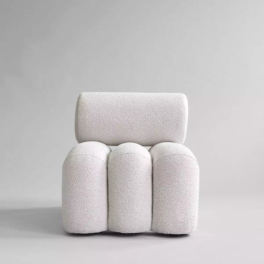 Foku Chair Bouclé Alb 92x60x70cm