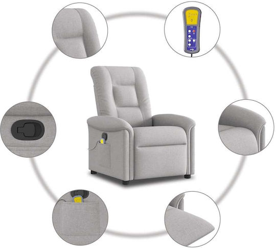 Fotoliu Relax Masaj Cloud Grey 77x91.5x96cm