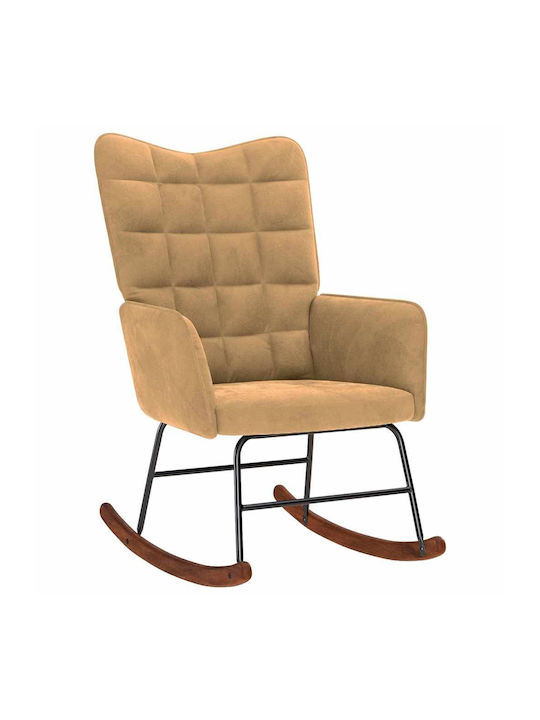 С поставка за крака Кадифен Кафяв 61x78x98см