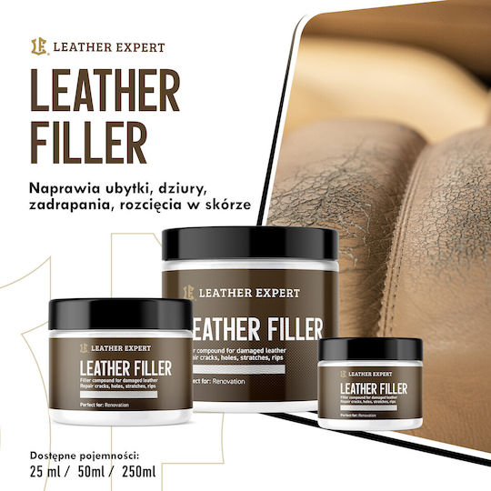 Lederfüller Weißer Kitt 50 ml Lederexperte Le-10-fw50