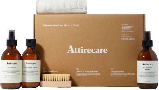 Set Îngrijire Pantofi Attirecare Kitul Ultim de Îngrijire a Pantofilor 3 X 250 Ml
