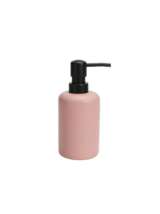 Inter Ceramic Bathroom Accessory Set Rose Icca 55663 Pink Holder Cup Soap Dispenser Box Freestanding Polyresin 23x20x18cm Matte Pink 4 Pieces