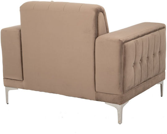 Sessel Samt Coffee 114x86x85cm