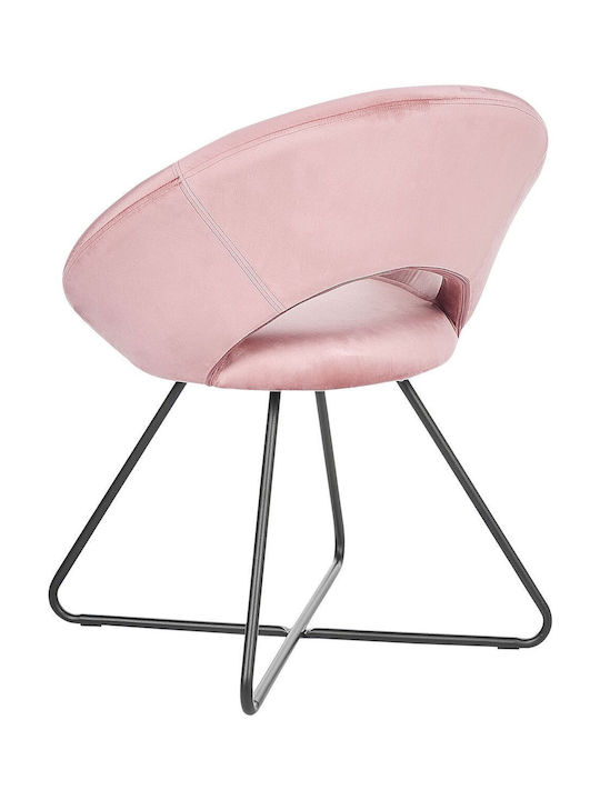 Rachel Πολυθρόνα Βελούδινη Pink 65x45x77cm