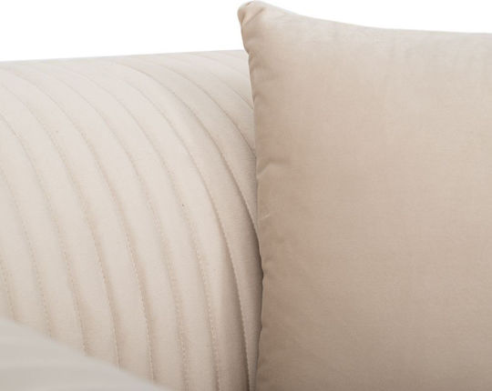 Sessel Samt Cream 105x91x75cm