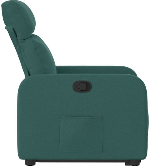 Πολυθρόνα Relax με Υποπόδιο Σκούρο Πράσινη 66x89.5x95.5cm