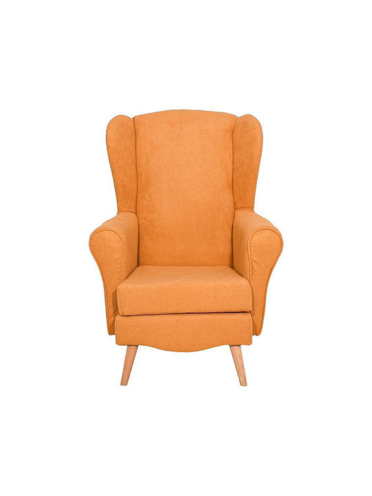 Classic Ohrensessel Gelb 80x80x114cm