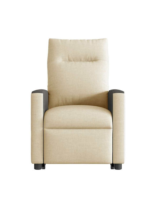 Relax Armchair Massage with Footstool Cream 50x54x100cm