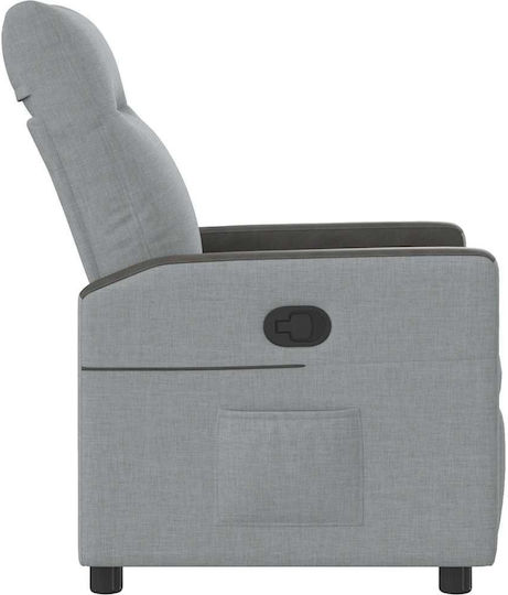 Relaxsessel mit Fußhocker Light Grey 50x54x100cm