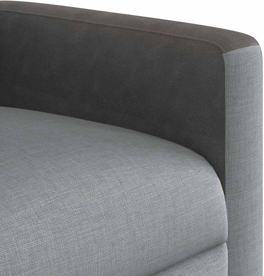 Relaxsessel mit Fußhocker Light Grey 50x54x100cm
