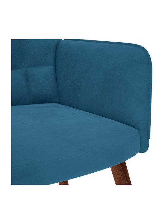 Bergère with Footstool Blue 61.5x69x95.5cm