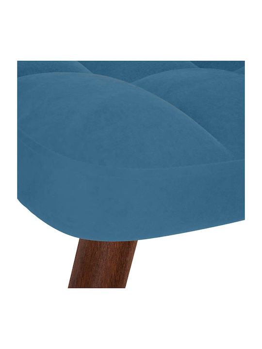 Bergère with Footstool Blue 61.5x69x95.5cm