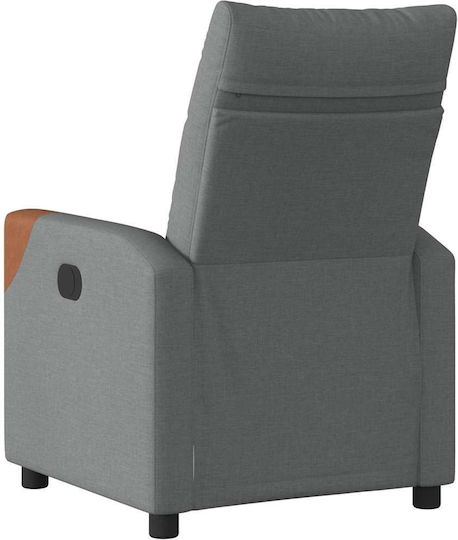Dunkel Relaxsessel mit Fußhocker Dark Grey 50x54x100cm