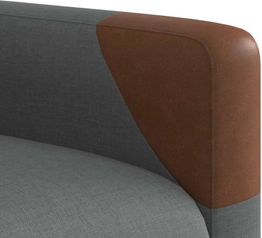 Dunkel Relaxsessel mit Fußhocker Dark Grey 50x54x100cm