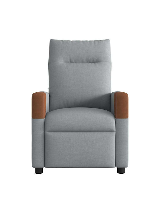 Relax Armchair Massage with Footstool Light Grey 50x54x100cm