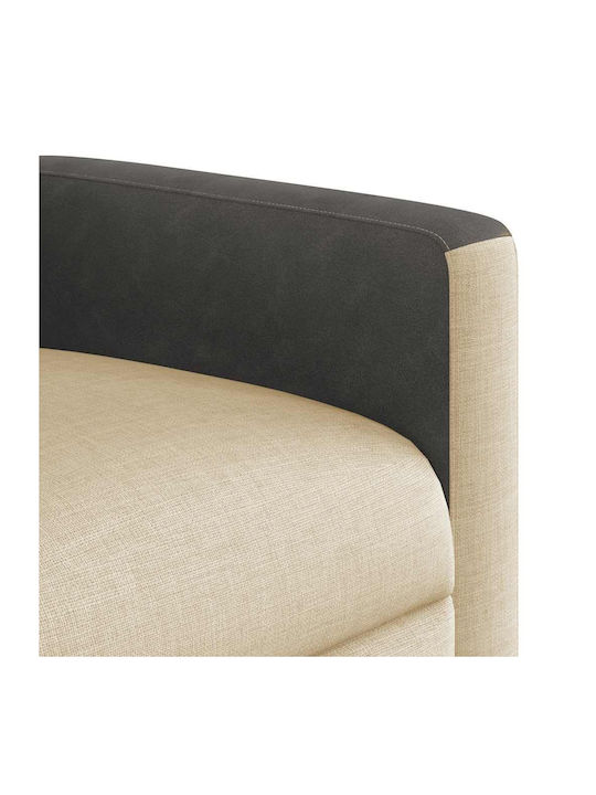 Relax Armchair Massage with Footstool Cream 50x54x100cm
